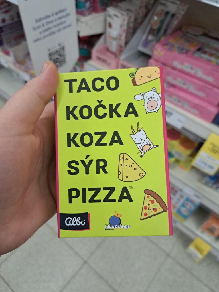 Taco Cat Goat Cheese Pizza game in Czech