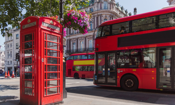 Pops of red in London